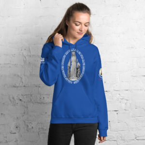 miraculous medal (coloured hearts) women's hoodie