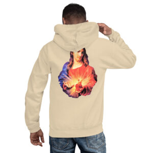 sacred heart of jesus men's hoodie