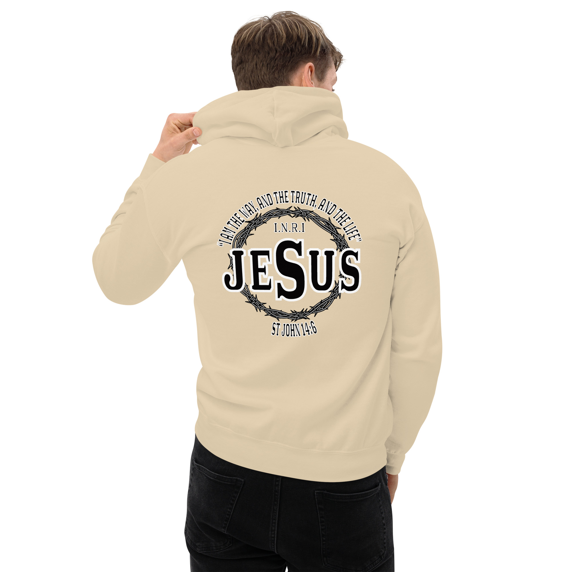i am the way, the truth and the life (lighter hoodies) men's hoodie i am the way, the truth and the life (lighter hoodies) men's hoodie