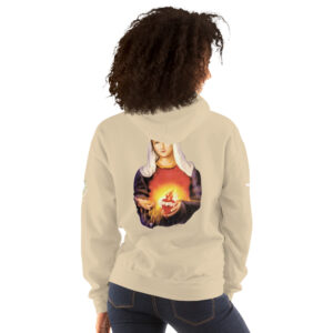 sacred heart of jesus and immaculate heart of mary women's hoodie
