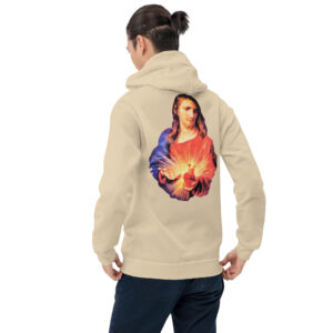 sacred heart of jesus men's hoodie