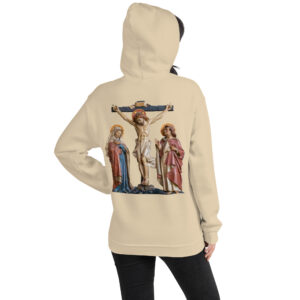 crucifixion scene women's hoodie