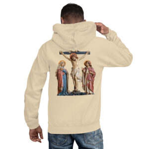 crucifixion scene men's hoodie