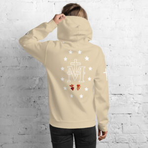 miraculous medal (coloured hearts) women's hoodie