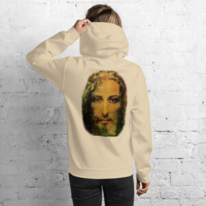 face of jesus women's hoodie