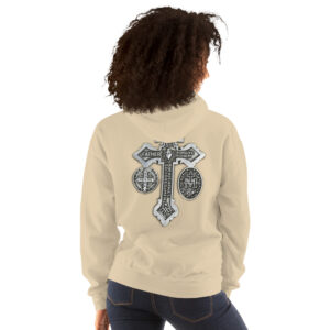 pardon crucifix women's hoodie