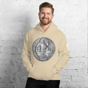 st benedict medal men's hoodie