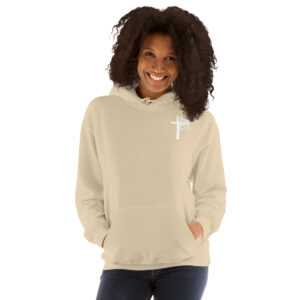 face of jesus on cross women's hoodie