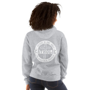 i believe in one, holy, catholic and apostolic church women's hoodie