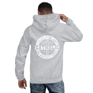 i believe in one, holy, catholic and apostolic church men's hoodie