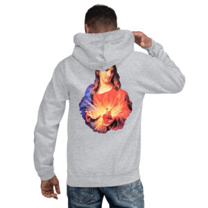 sacred heart of jesus men's hoodie