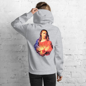 sacred heart of jesus women's hoodie