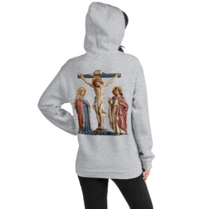 crucifixion scene women's hoodie