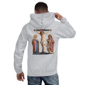 crucifixion scene men's hoodie