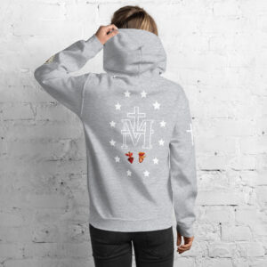 miraculous medal (coloured hearts) women's hoodie