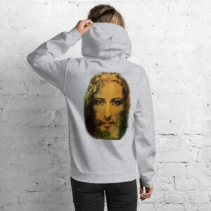face of jesus women's hoodie