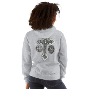 pardon crucifix women's hoodie