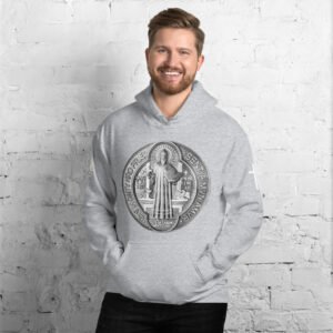 st benedict medal men's hoodie