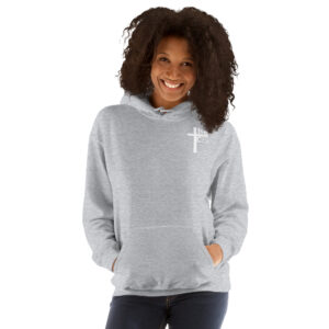 face of jesus on cross women's hoodie
