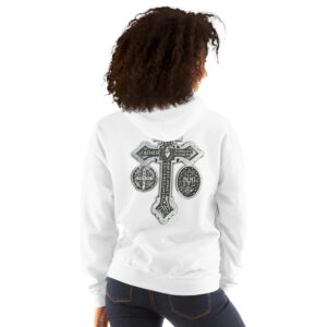 pardon crucifix women's hoodie