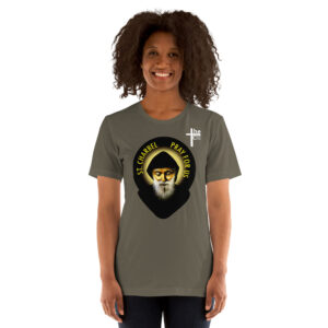 st charbel pray for us women's t shirt