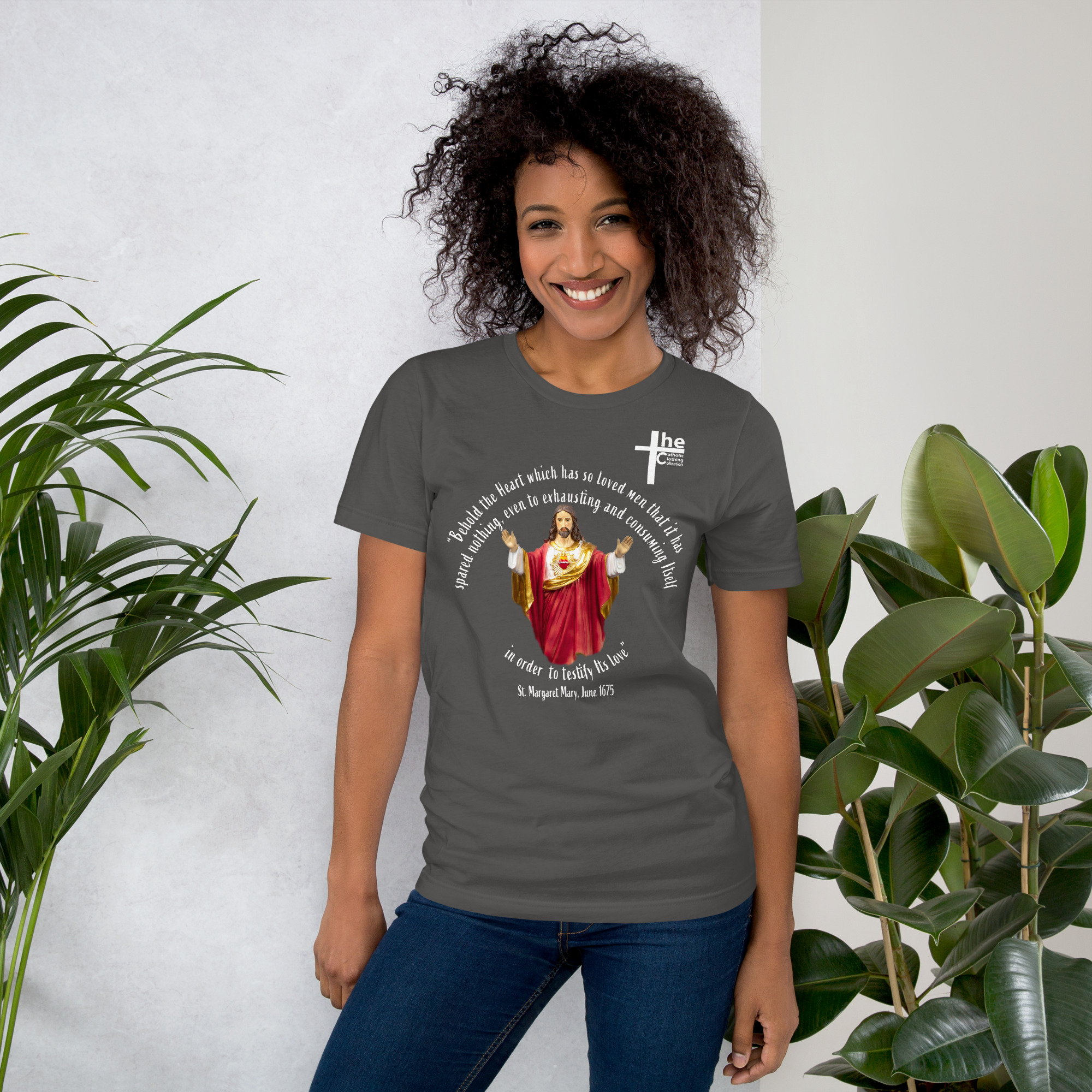 sacred heart of jesus st margaret mary 1675 women's t shirt sacred heart of jesus st margaret mary 1675 women's t shirt