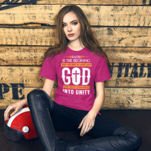 faith and love women's christian t shirt