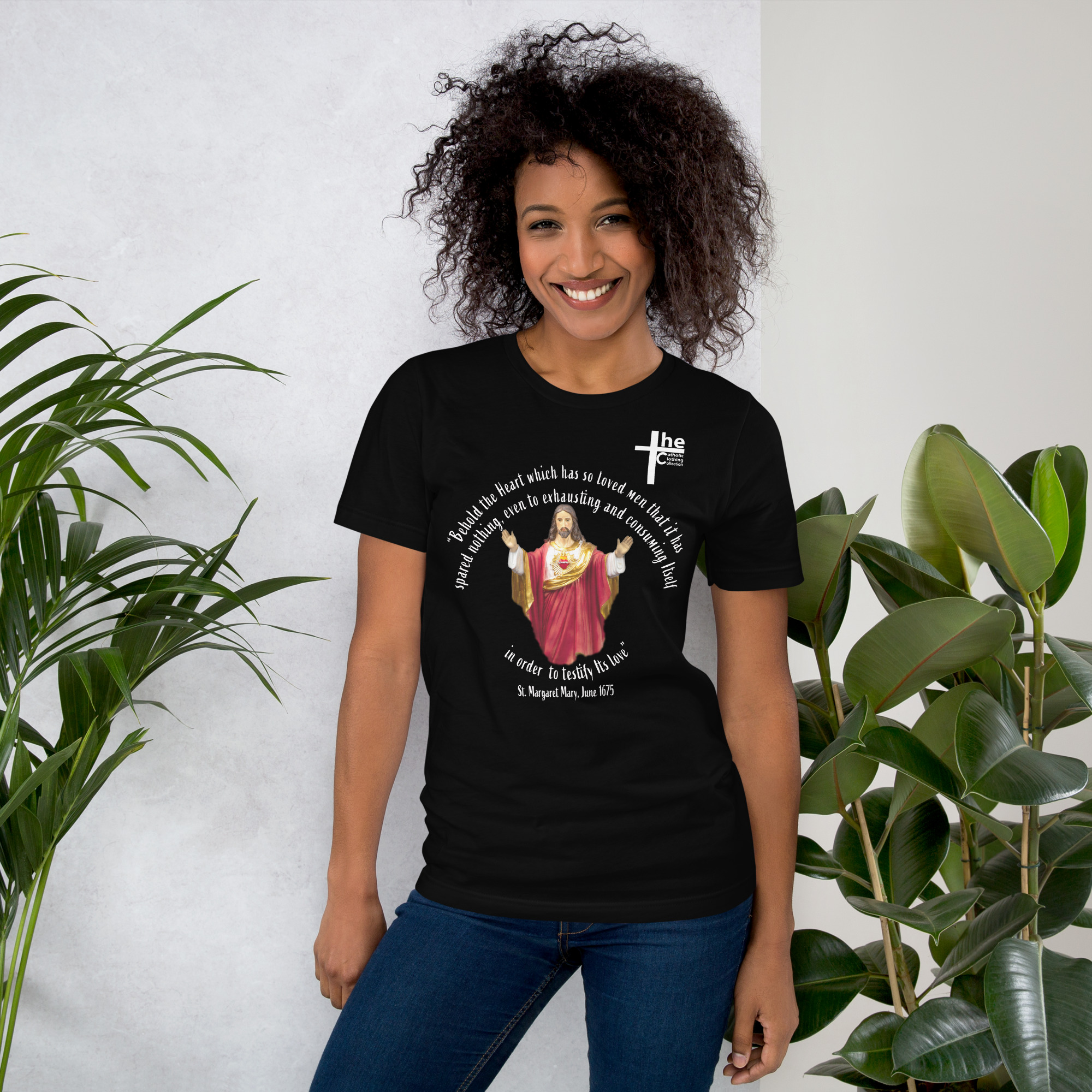 sacred heart of jesus st margaret mary 1675 women's t shirt sacred heart of jesus st margaret mary 1675 women's t shirt