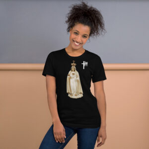 our lady of fatima women's t shirt