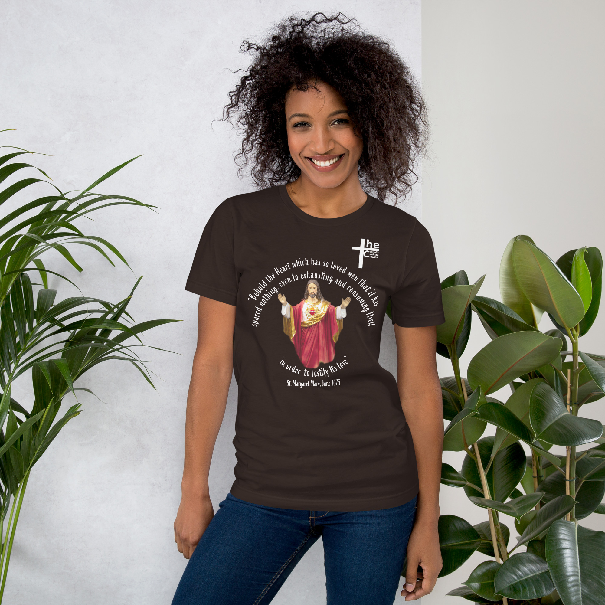 sacred heart of jesus st margaret mary 1675 women's t shirt sacred heart of jesus st margaret mary 1675 women's t shirt