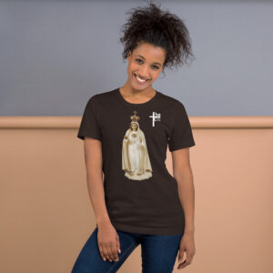 our lady of fatima women's t shirt
