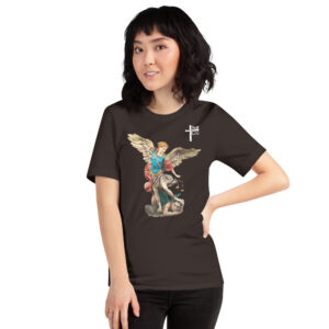 st michael archangel (colour) women's t shirt