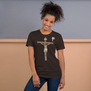 jesus crucified women's t shirt