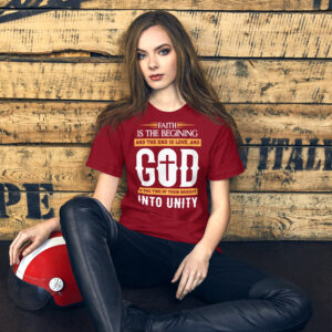 faith and love women's christian t shirt