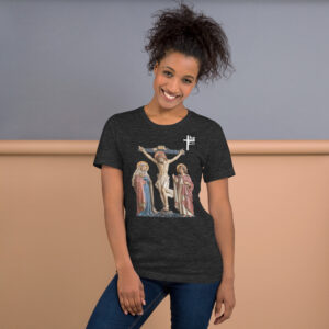 crucifixion scene women's t shirt