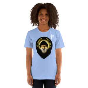 st charbel pray for us women's t shirt
