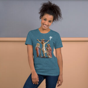 crucifixion scene women's t shirt