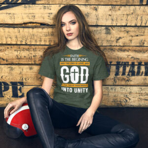 faith and love women's christian t shirt