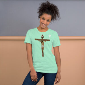 jesus crucified women's t shirt