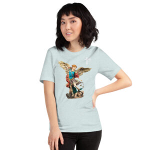 st michael archangel (colour) women's t shirt