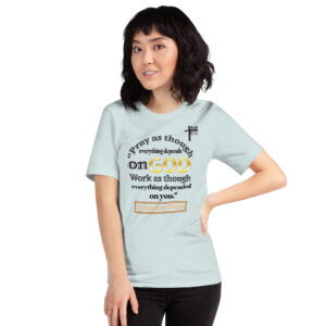 Women's Range pray and work st augustine women's t shirt