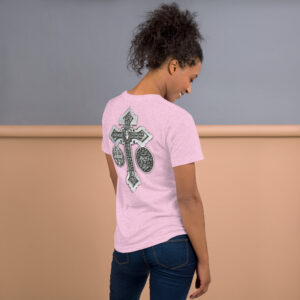 pardon crucifix women's t shirt