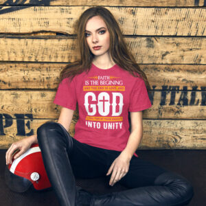 faith and love women's christian t shirt