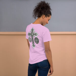 pardon crucifix women's t shirt
