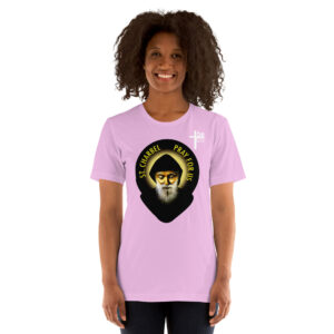 st charbel pray for us women's t shirt