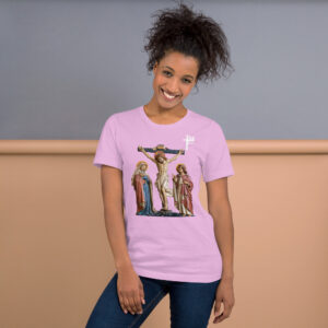 crucifixion scene women's t shirt