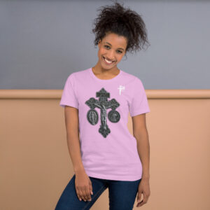 pardon crucifix women's t shirt