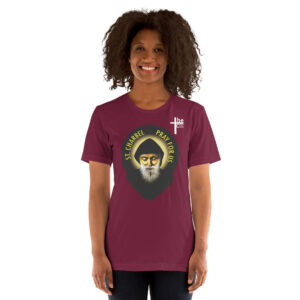 st charbel pray for us women's t shirt