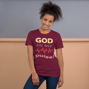 god is my pulse women's christian t shirt