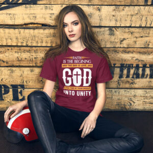 faith and love women's christian t shirt
